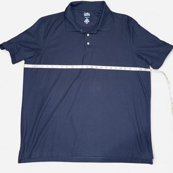 NWOT - Croft & Barrow Navy Blue Short Sleeve Polo Shirt - Picture 4 of 6